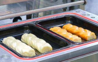 Linear,Food,Cheese,Smoked,Plastic,Tray,Package,Heat,Sealing,Machine.